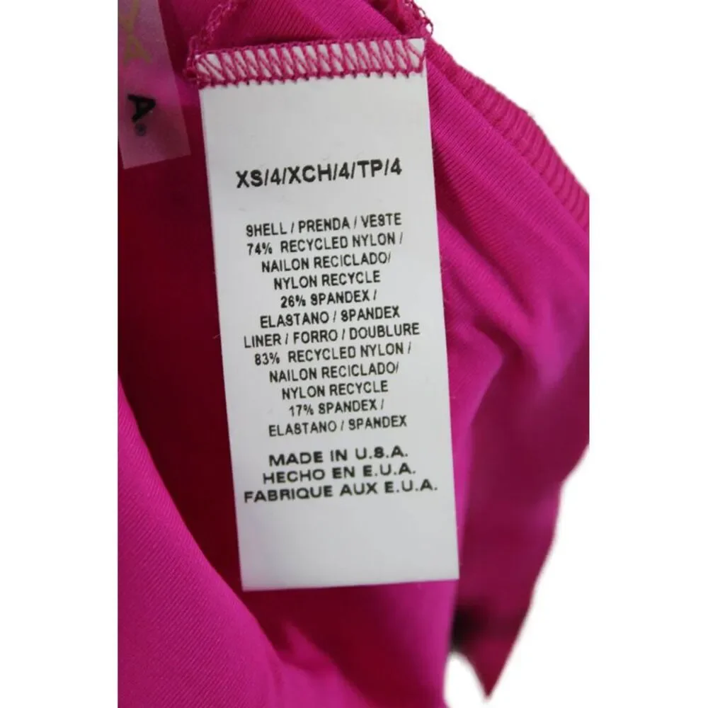 Vitamin A Womens Textured Reversible Luciana Full Bikini Bottoms Hot Pink Size X